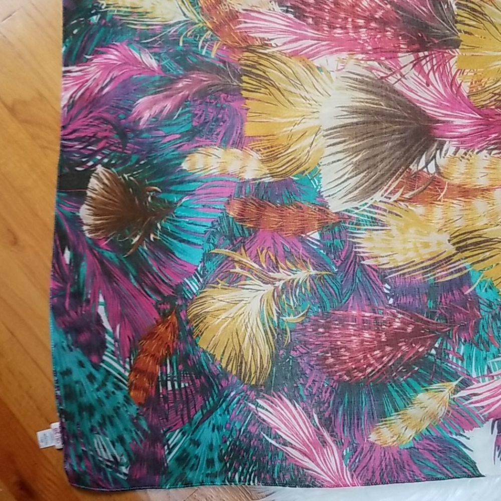 Echo Feather Design Multicolore Oversized Scarf - image 3